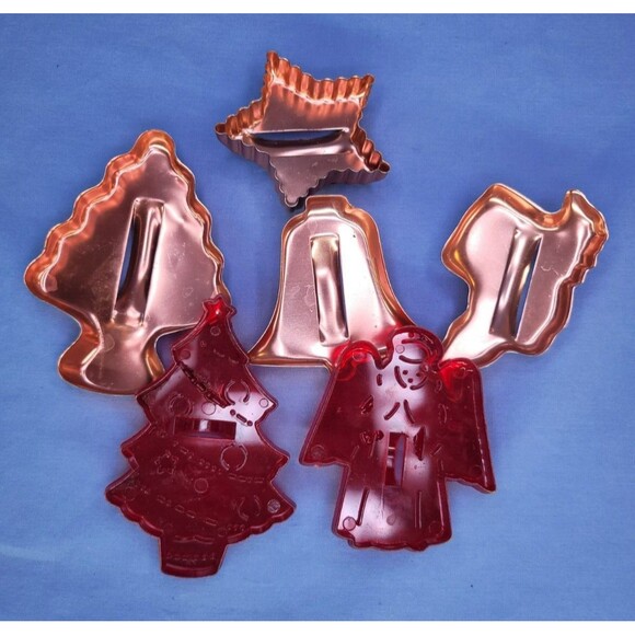 Christmas Cookie Cutters Vintage Tree Santa Star Bell Angel Bunny - Picture 2 of 6